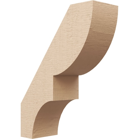 Ekena Millwork 5-inch W x 14-inch D x 18-inch H Ridgewood Rough Cedar Woodgrain TimberThane Knee Brace, Primed BRCUR05X14X18RIDRCPR